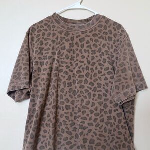 Abercrombie & Fitch Brown Leopard Print Tee